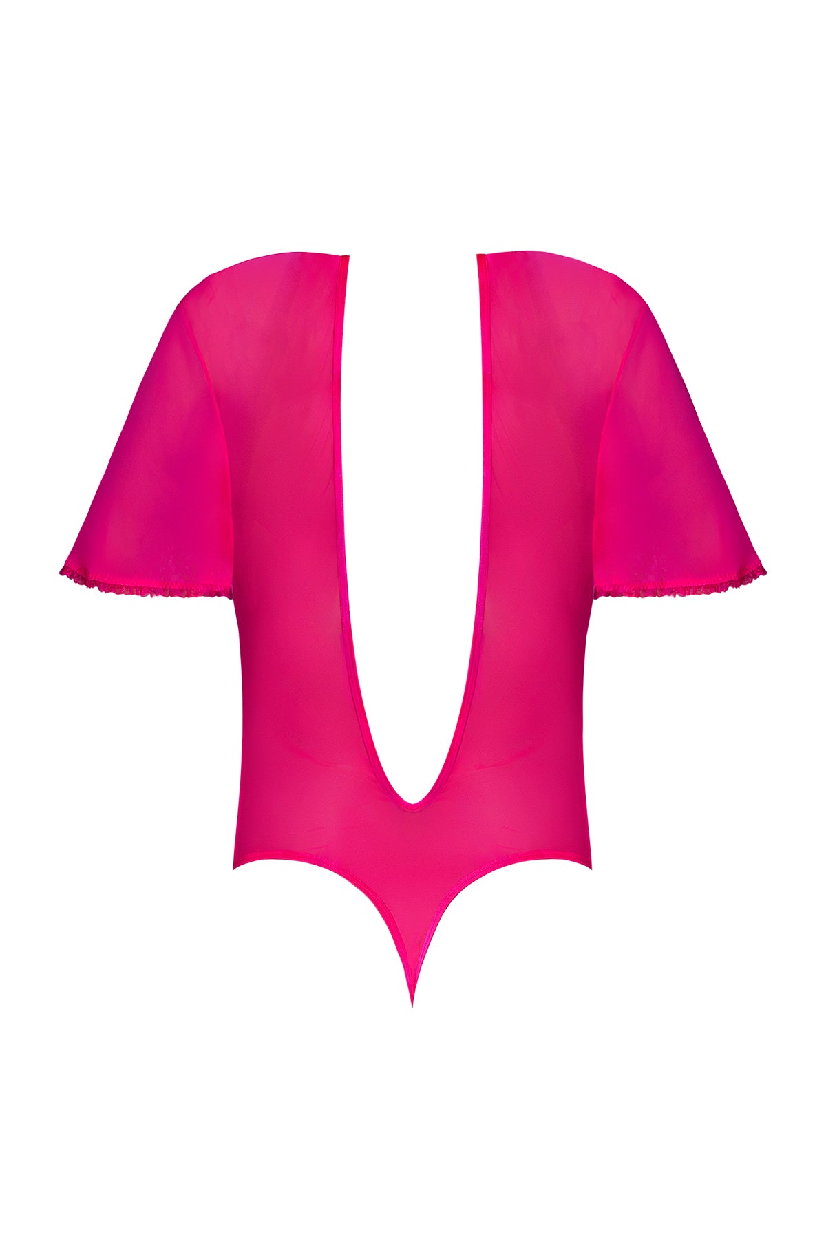 Magic Silk Pink Kink Flutter Sleeve Teddy Pink Glow