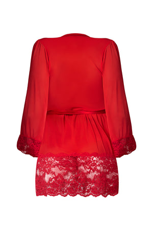 Magic Silk Sugar High 3/4 Sleeve Robe Red