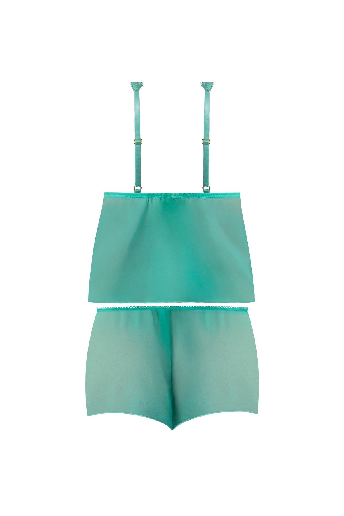Magic Silk Caribbean Crush Flutter Cami & Short Set Aqua Glow
