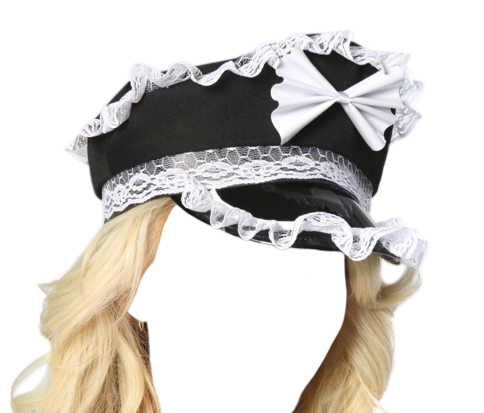 Roma Costume Maid Hat Costume Accessory Black/White One Size