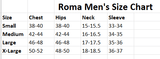 Roma Costume 6 PC Captain Hunk Men's Costume with Vest & Shorts Black/Red/Blue