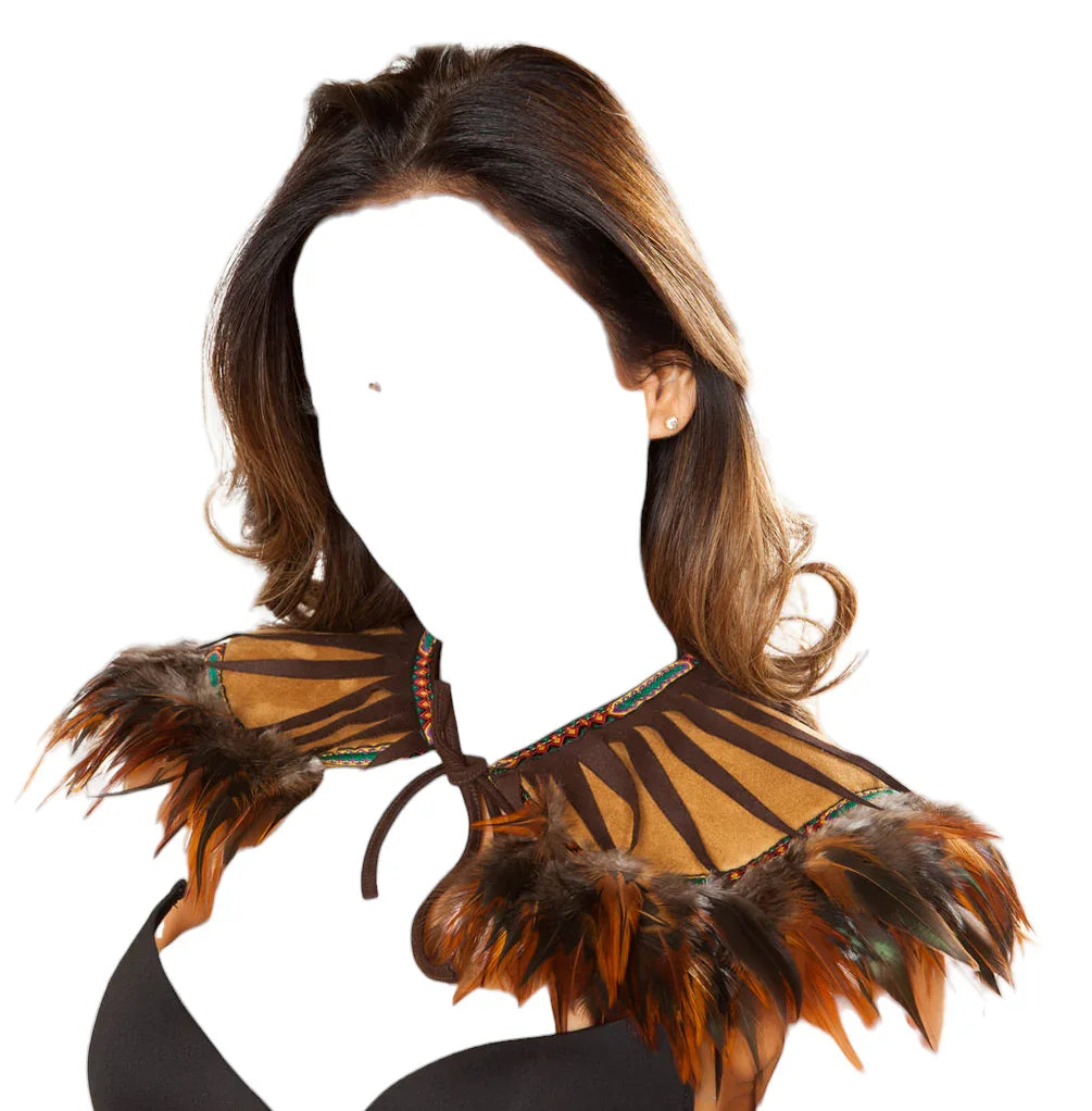 Roma Costume Native Indian Style Neckpiece Costume Accessory Brown One Size
