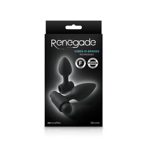 Renegade Vibes-O-Spades Rechargeable Vibrating Anal Plug Black