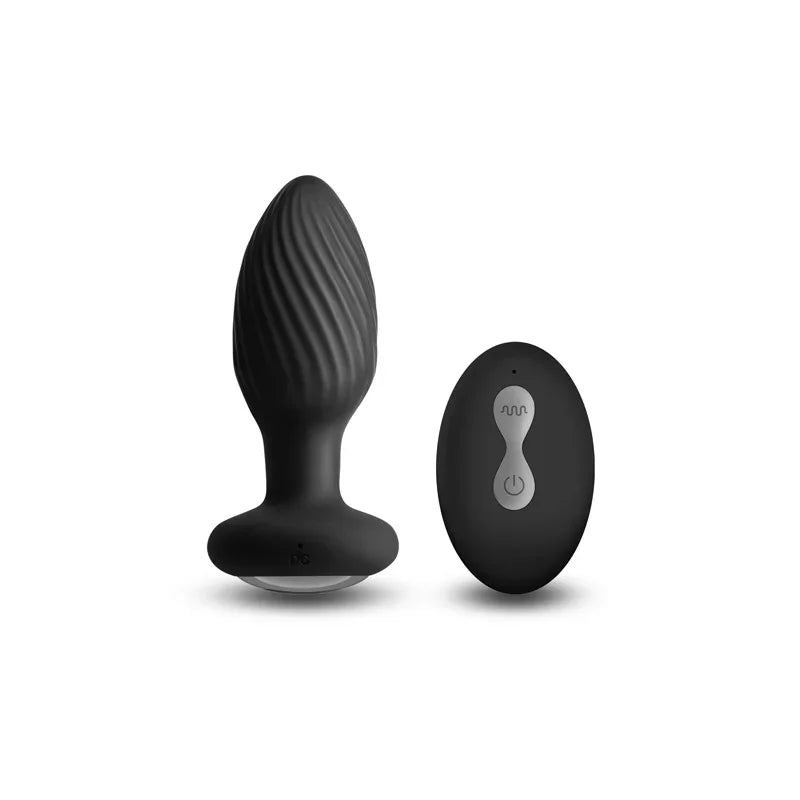 Renegade Alpine Gyrating Remote Control Anal Plug Black