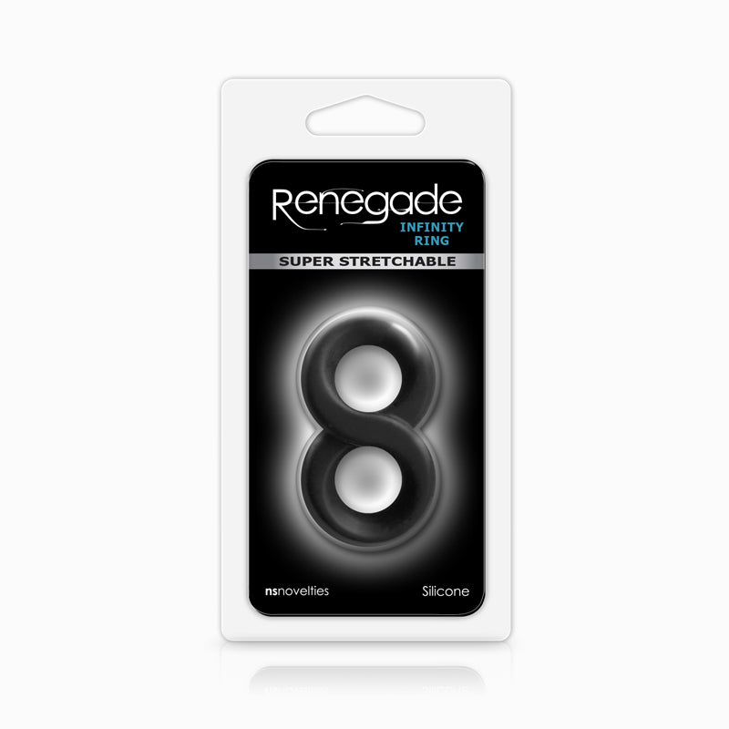 Renegade Infinity Dual Penis and Ball Ring Black