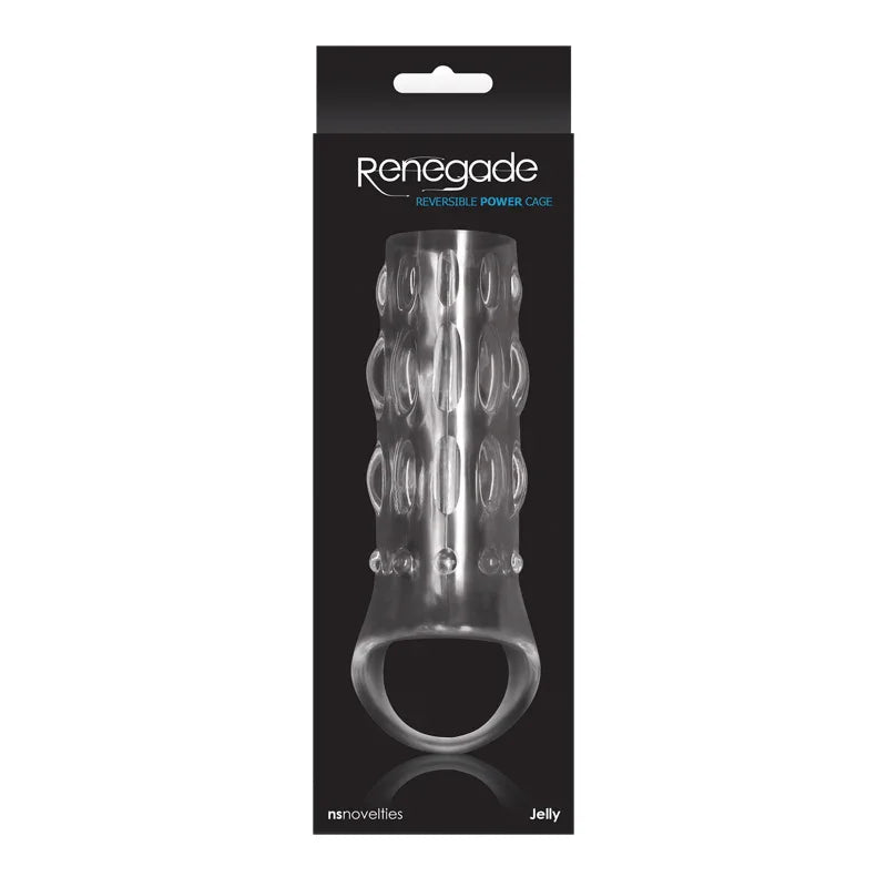 Renegade Reversible Power Ribbed Girth Enhancement Penis Cage Aid for Premature Ejaculation