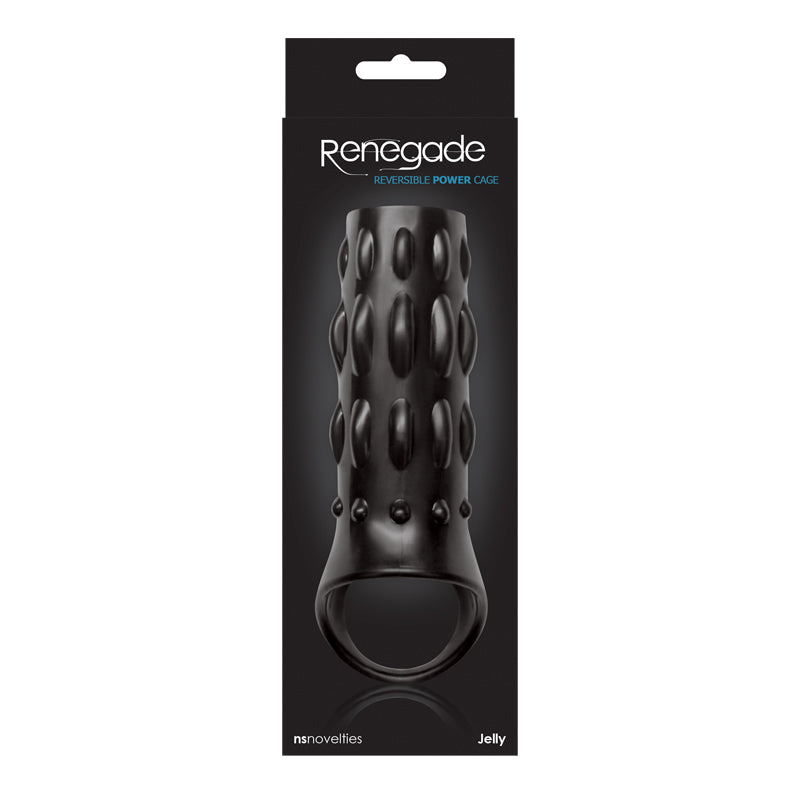Renegade Reversible Power Ribbed Girth Enhancement Penis Cage Aid for Premature Ejaculation