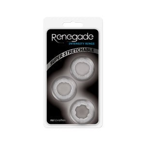 Renegade Intensity Multi Size Penis Rings 3 Pack Clear