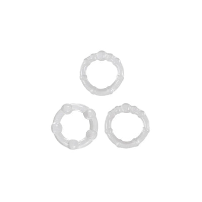 Renegade Intensity Multi Size Penis Rings 3 Pack Clear