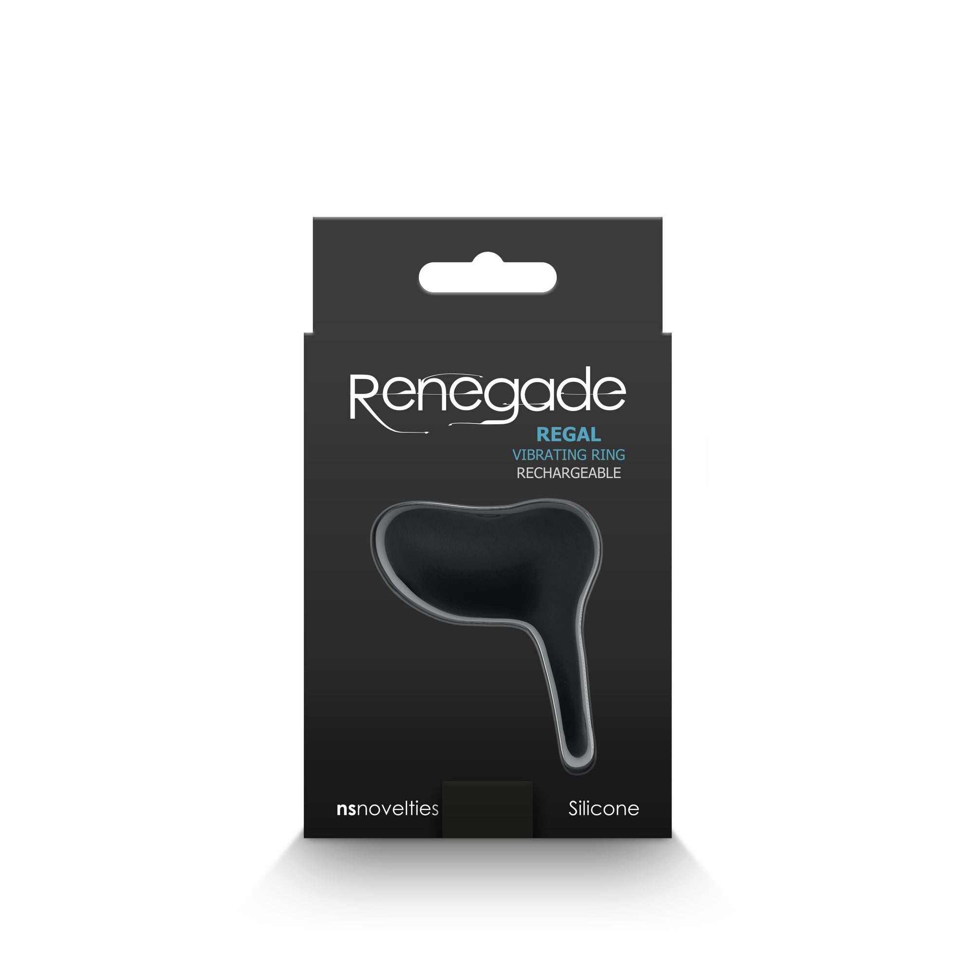Renegade Regal Rechargeable Vibrating 7 Function Penis Ring Black