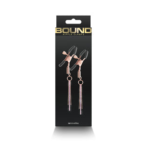 Bound Screw Adjust Tweezer Style Nipple Clamps D3 Rose Gold