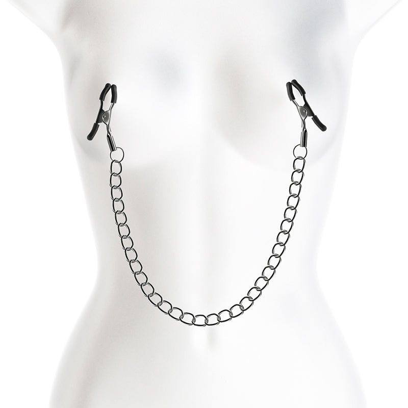Bound Tweezer Style Nipple Clamps with Pull Chain DC2 Gunmetal