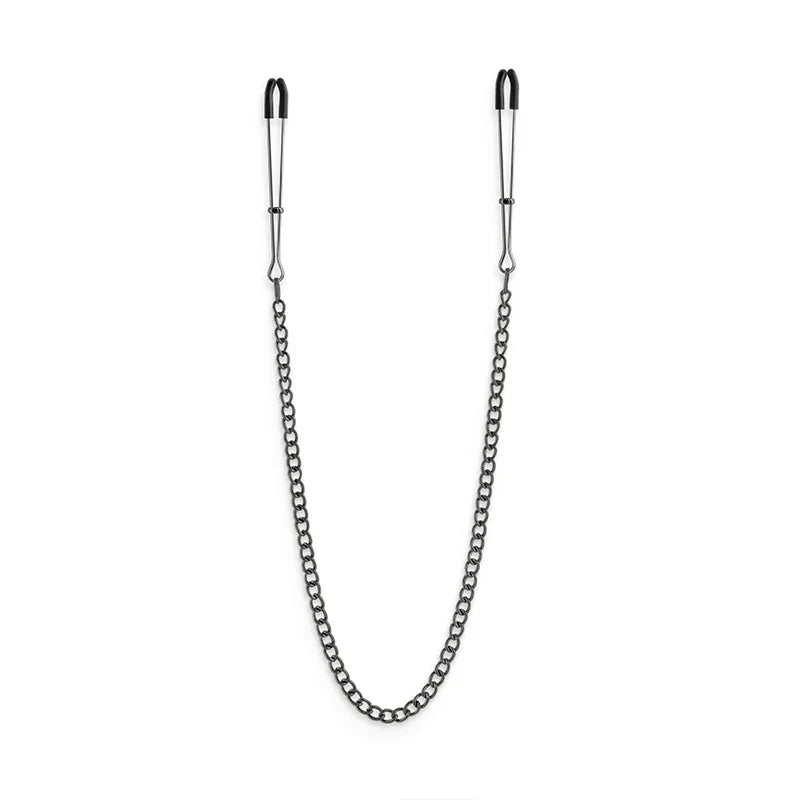 Bound Tweezer Style Nipple Clamps with Pull Chain DC3 Gunmetal