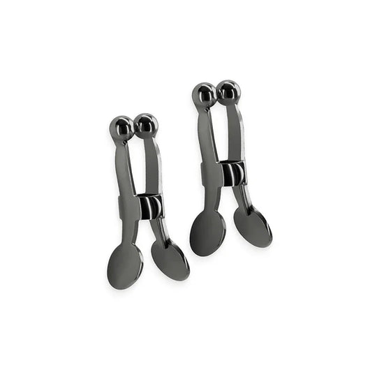 Bound Clamp Style Nipple Clamps with Metal Ball Tips C1 Gunmetal