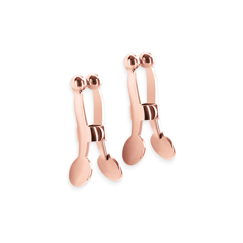 Bound Magnet Style Nipple Clamps with Ball Magnets C1 Rose Gold