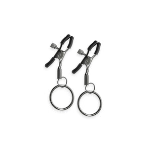 Bound Screw Adjustable Tweezer Style Nipple Clamps with Weight Holder Rings C2 Gunmetal