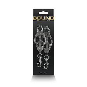 Bound Vice Grip Style Nipple Clamps with Weight Holders C3 Gunmetal