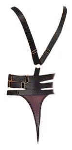 Oh La La Cheri Jade Underwire High Leg Strappy Teddy Dark Iridescent Black