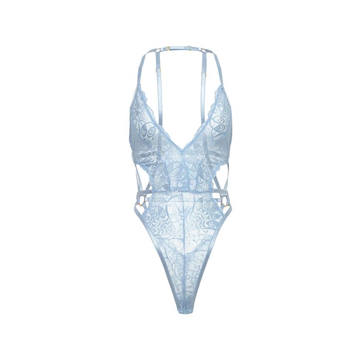 Lina Lace Halter Teddy Brunnera Blue