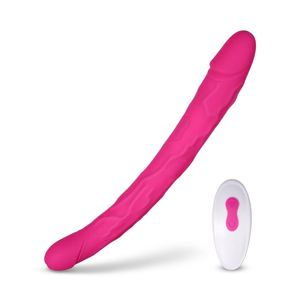 Sappho 12 In Double Ended Remote Control Vibrating Dildo