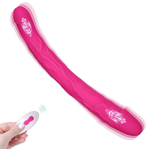 Sappho 12 In Double Ended Remote Control Vibrating Dildo