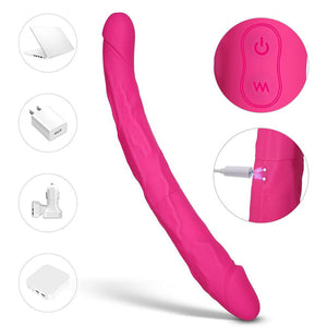 Sappho 12 In Double Ended Remote Control Vibrating Dildo