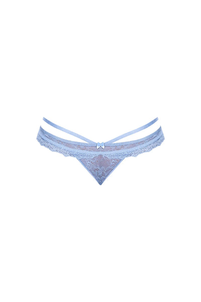 Magic Silk Ooh La Lace Peek-a-Boo Cheeky Panty Periwinkle
