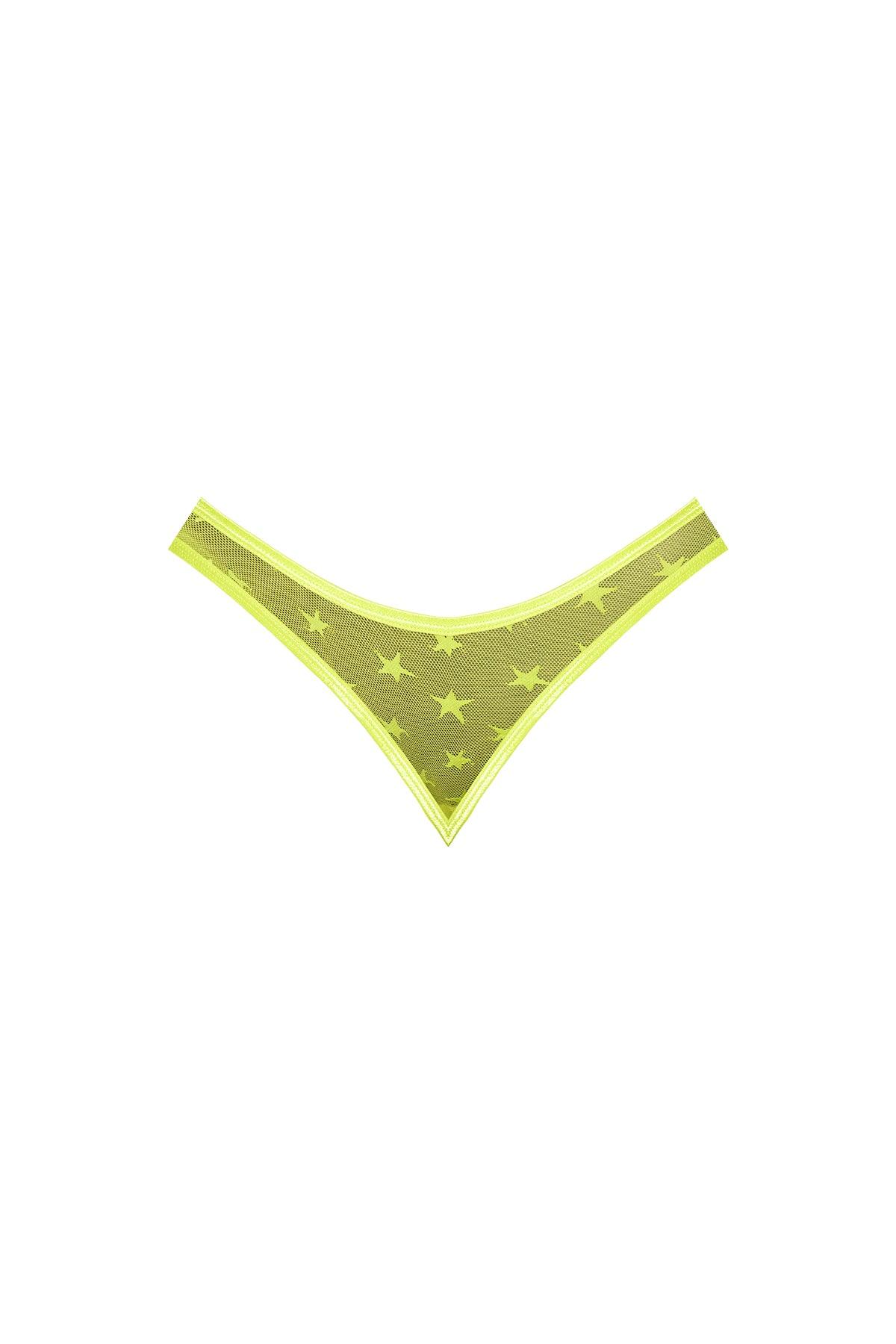 Magic Silk Love Star High Leg High Waist Micro Tanga Neon Chartreuse