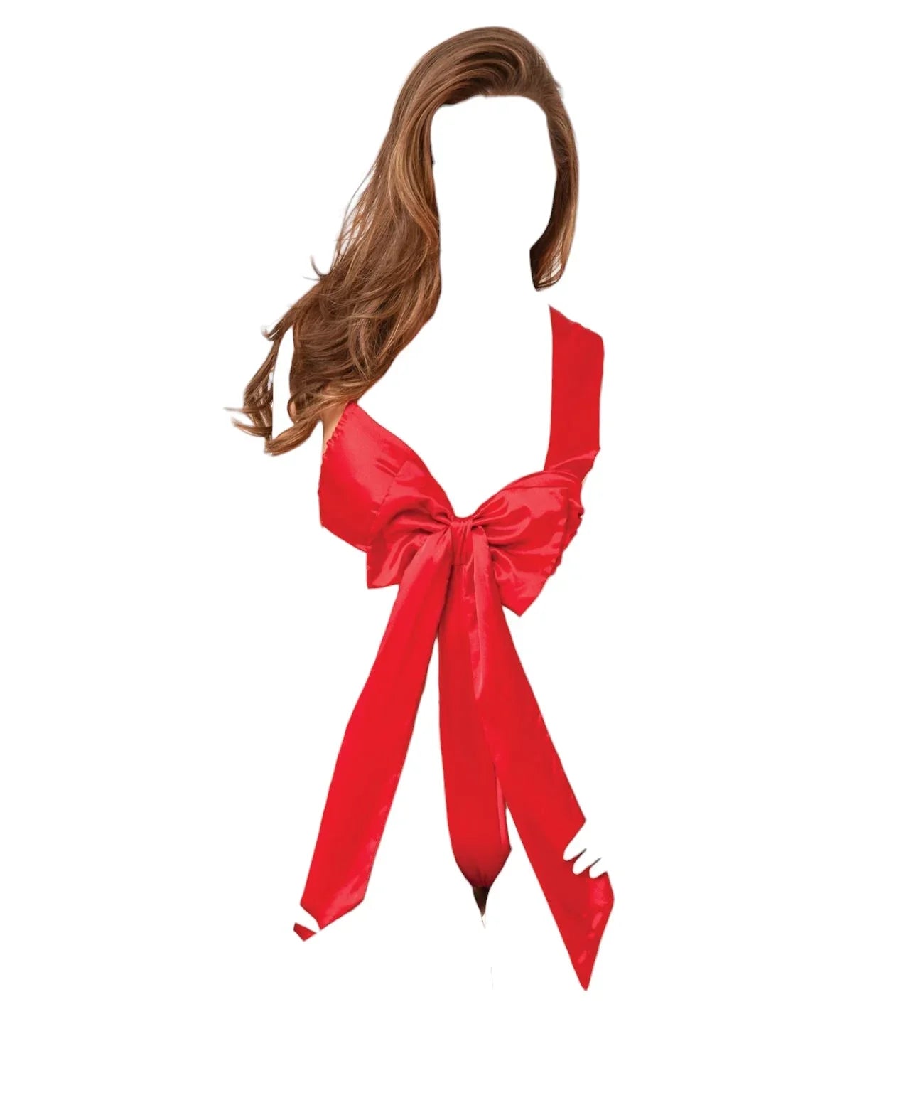 Rene Rofe Unwrap Me One Piece Satin Bow Teddy Red