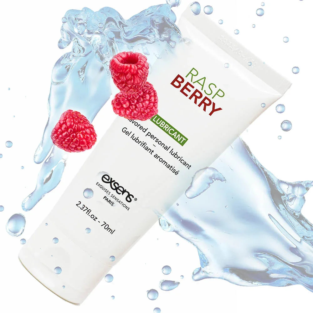Exsens Raspberry Water-Based Flavored Personal Intimate Lubricant 2.4 oz