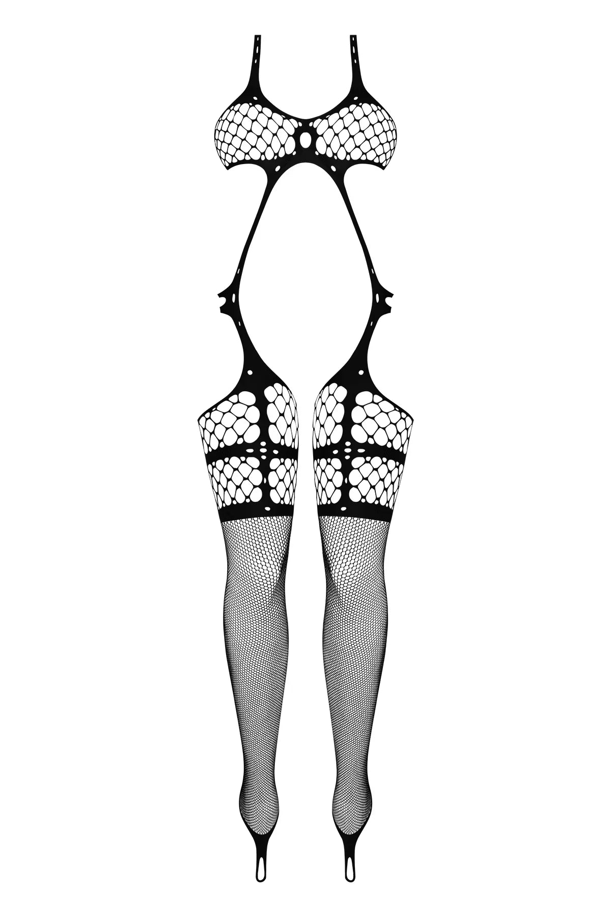 Magic Silk Seamless Bandeau Top Catsuit with Toe Loops Black OS