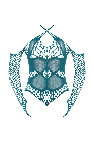 Magic Silk Seamless Long Sleeve Teddy Teal OS