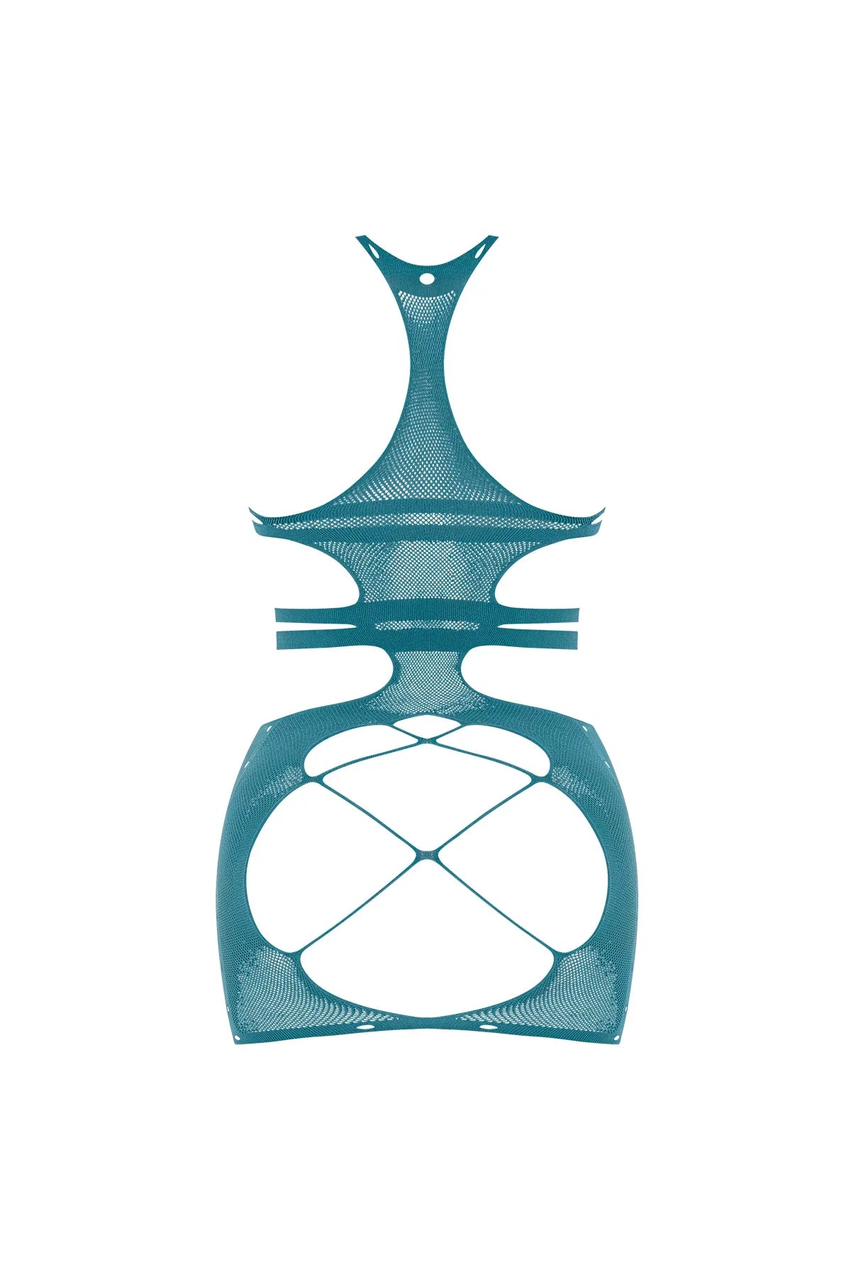 Magic Silk Seamless Halter Dress Teal OS