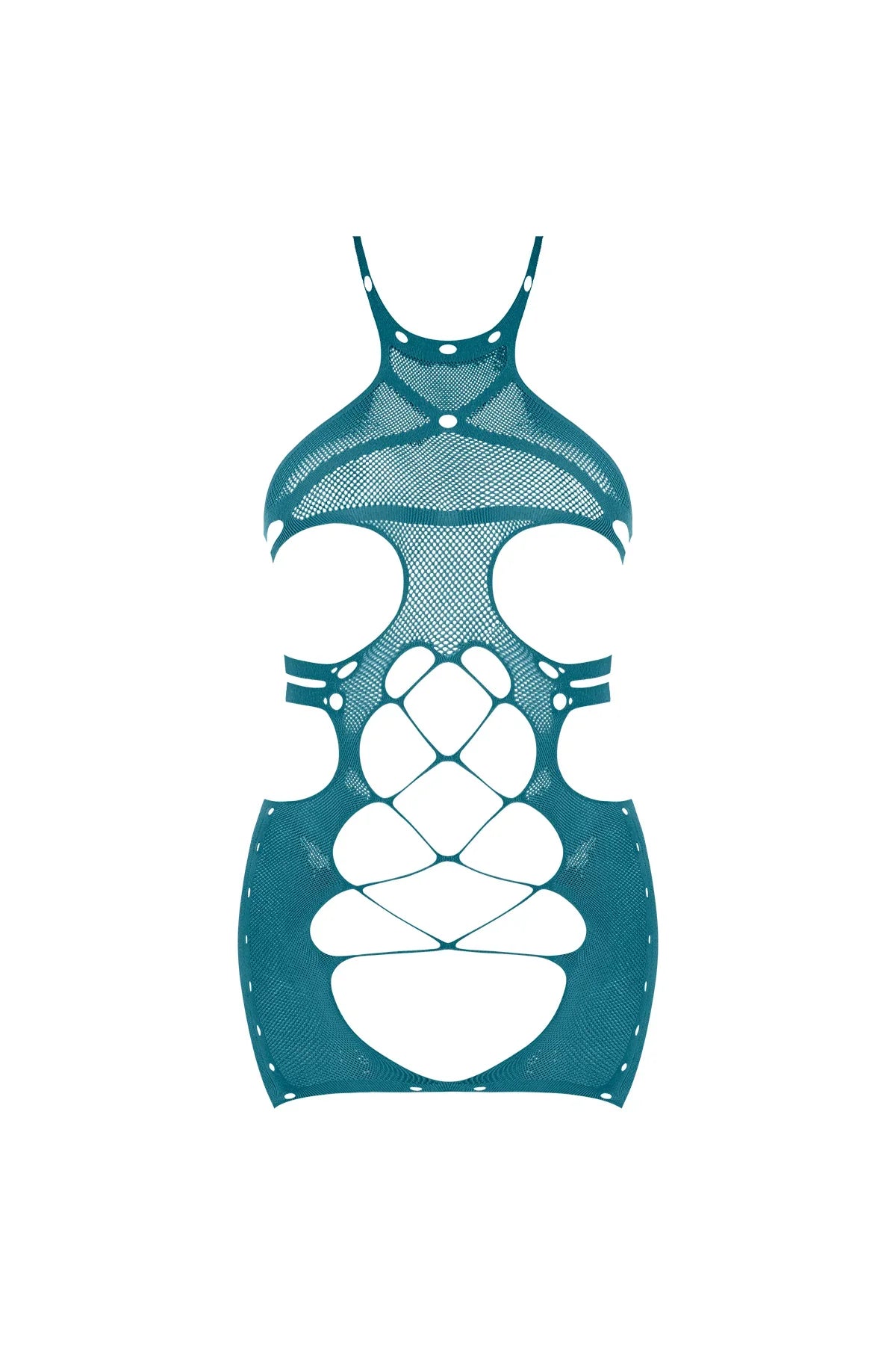 Magic Silk Seamless Halter Dress Teal OS