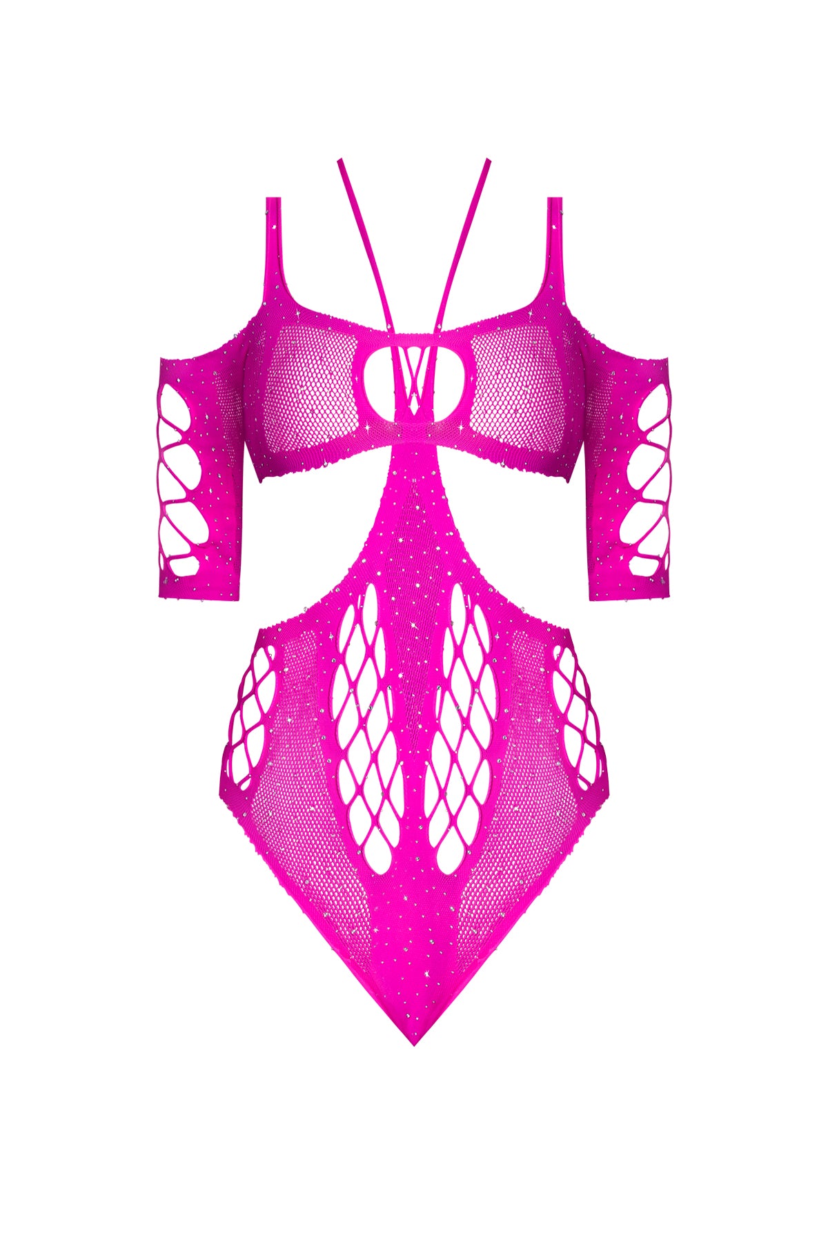 Magic Silk Seamless Bra & Cupless Teddy Set Pink One Size