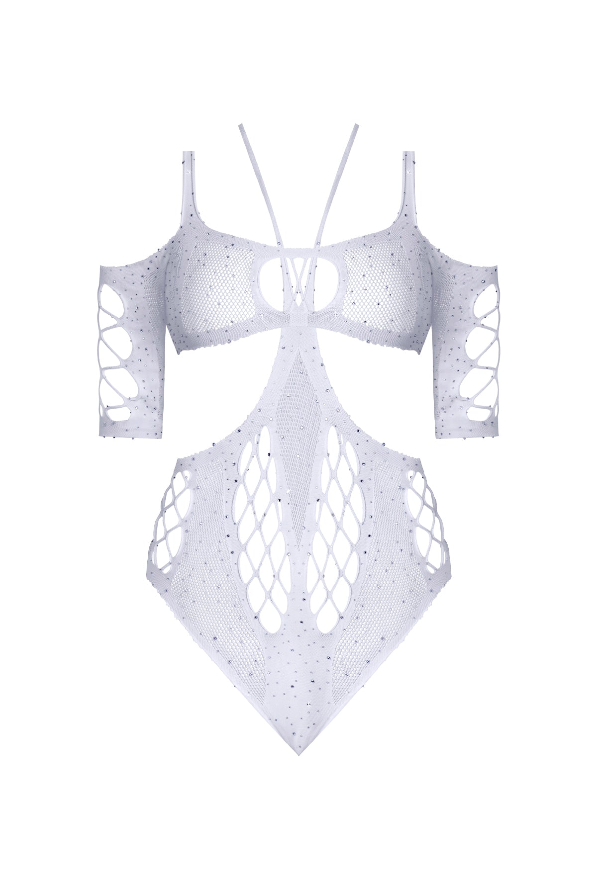 Magic Silk Seamless Bra & Cupless Teddy Set White One Size