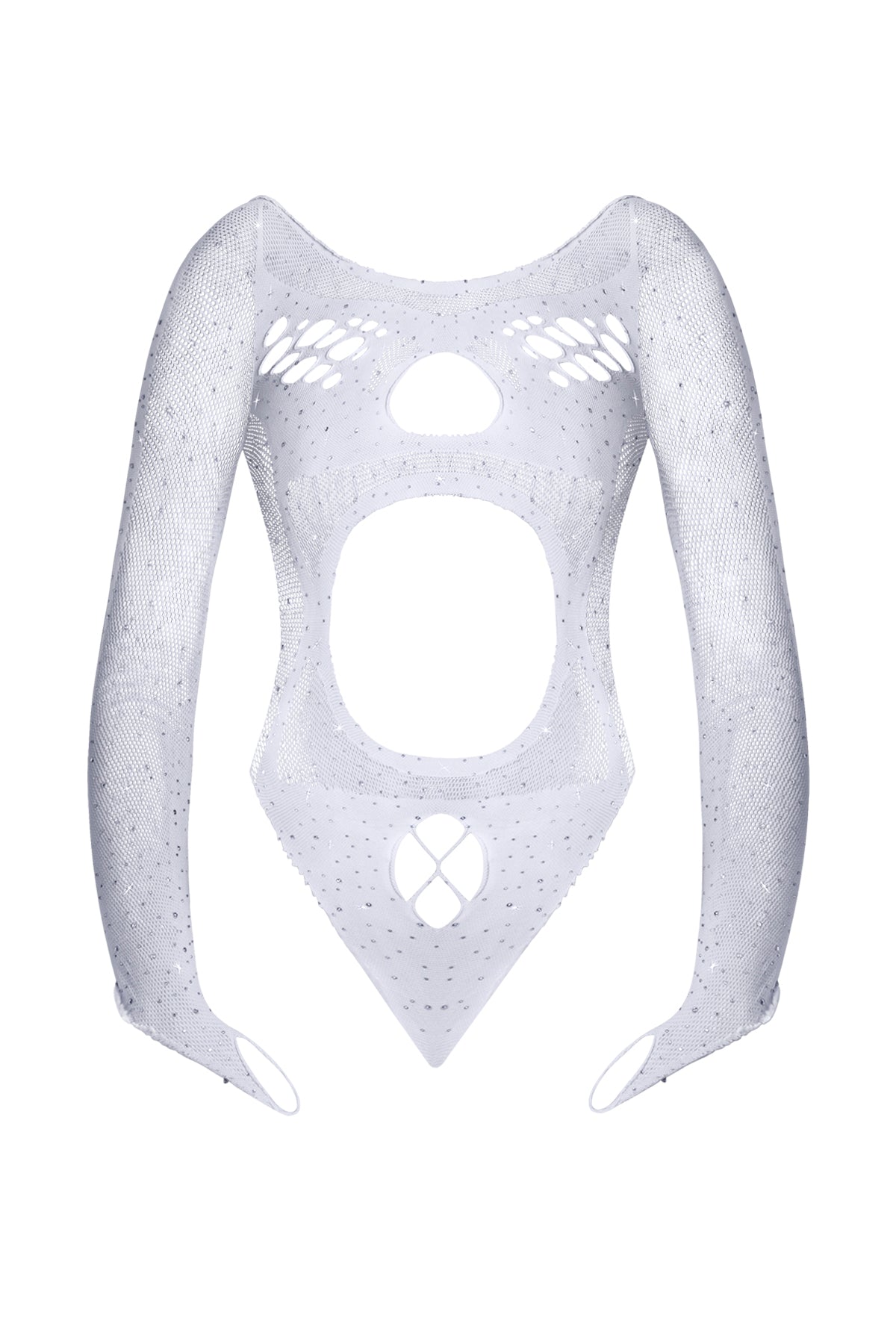 Magic Silk Seamless Long Sleeve Teddy White One Size