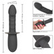 Calexotics Ramrod Gyrating Dual Motor 12 Function Vibrator Gray