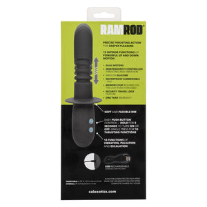 Calexotics Ramrod Thrusting Dual Motor 12 Function Vibrator Gray