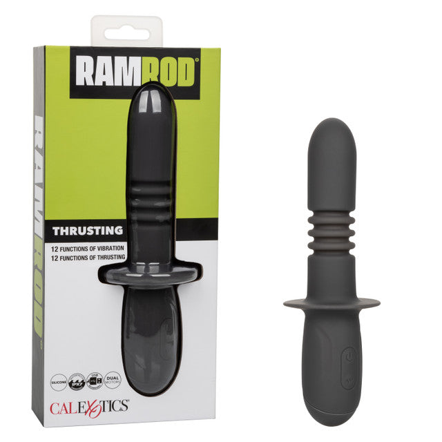 Calexotics Ramrod Thrusting Dual Motor 12 Function Vibrator Gray