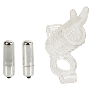 Endless Desires Couples Girth Enhancer Penis Ring with Removable Bullets Clear