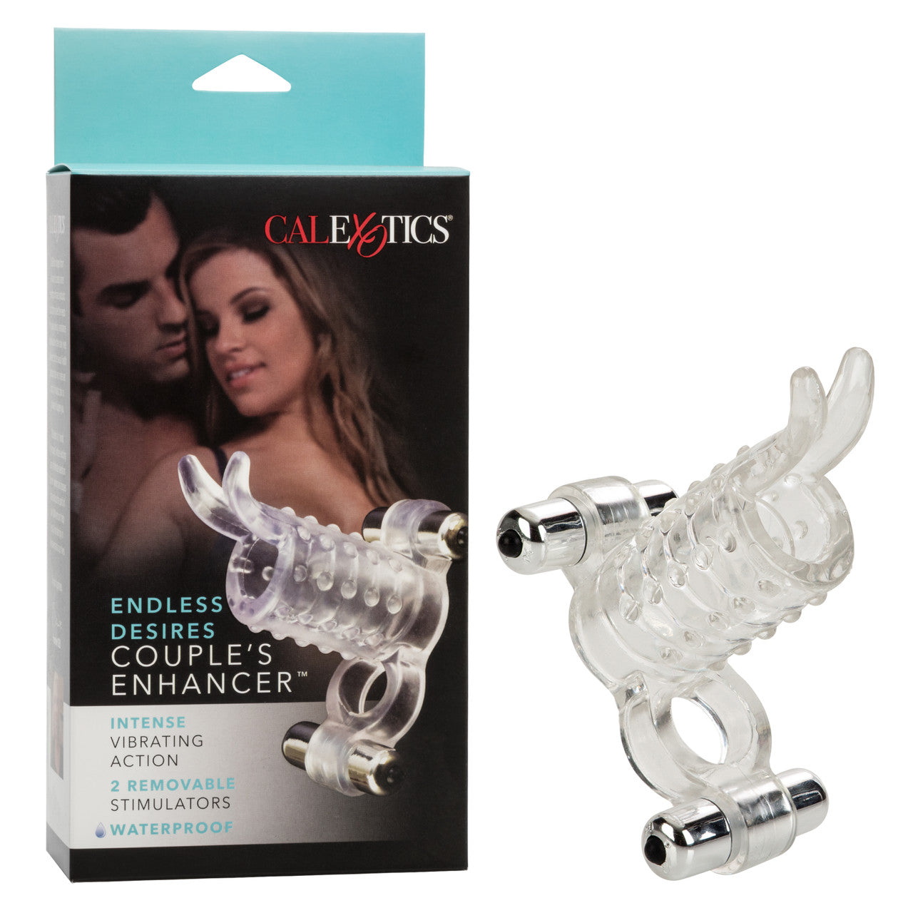 Endless Desires Couples Girth Enhancer Penis Ring with Removable Bullets Clear