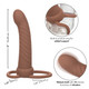 Performance Maxx Rechargeable Silicone Ribbed Vibrating Dual Penetrator Extender