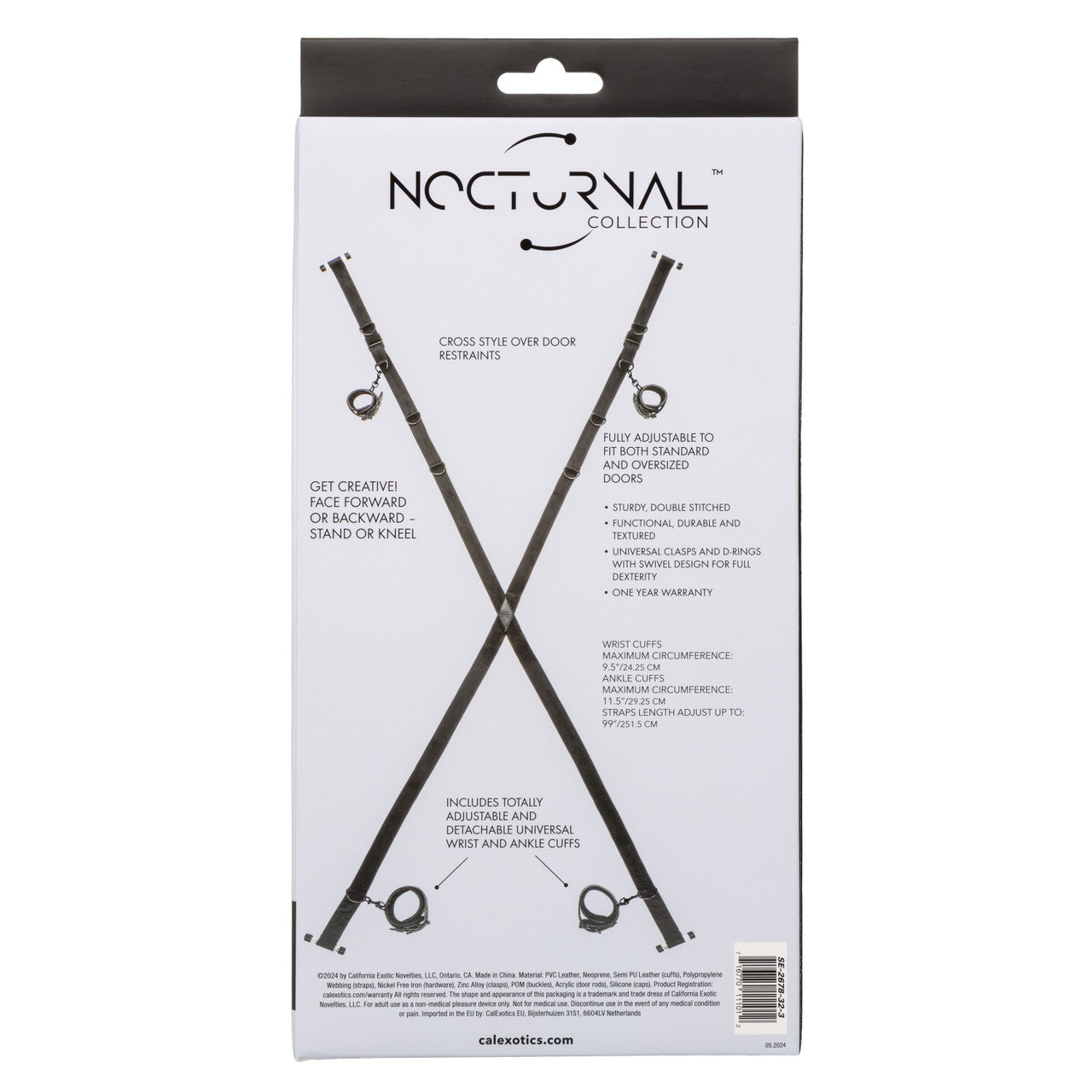 Nocturnal Collection Over the Door Cross Black