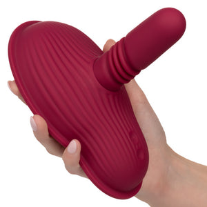 Dual Rider Rechargeable Silicone Remote Control Thrust & Grind Massager Red