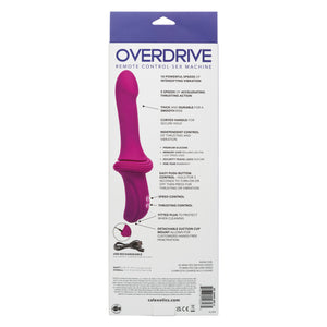 Overdrive Remote Control Rechargeable Silicone 10 Speed 5 Function Sex Machine Ridge Thruster