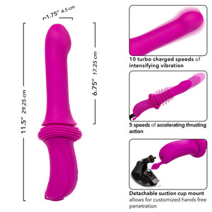 Overdrive Remote Control Rechargeable Silicone 10 Speed 5 Function Sex Machine Ridge Thruster