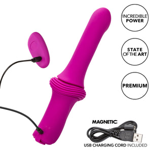 Overdrive Remote Control Rechargeable Silicone 10 Speed 5 Function Sex Machine Ridge Thruster