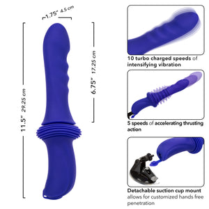 Overdrive Remote Control Rechargeable Silicone 10 Speed 5 Function Sex Machine Ridge Thruster