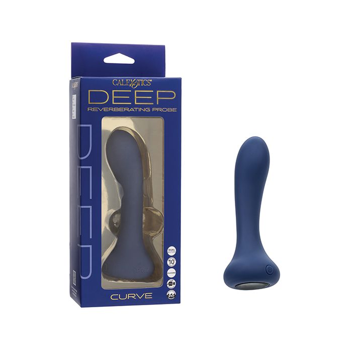 Deep Curve Rechargeable Silicone Anal Probe Blue